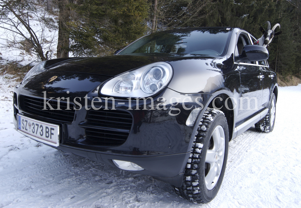 Porsche Cayenne S / Ziegen by kristen-images.com