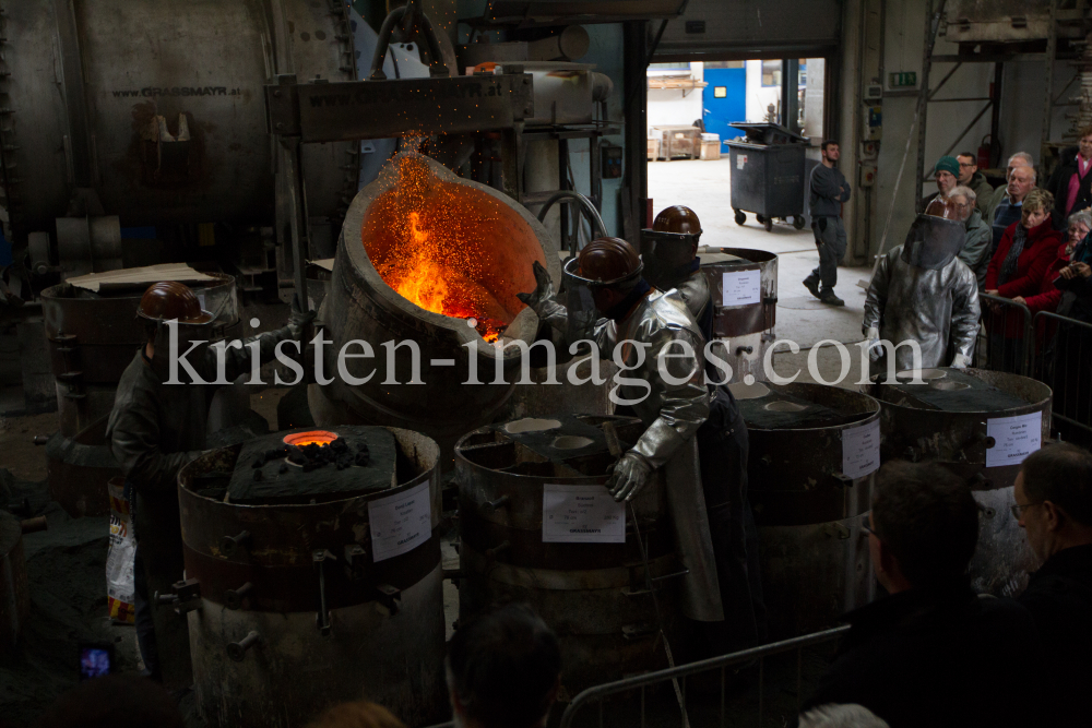 Glockenguss / Glockengiesserei Grassmayr / Innsbruck, Tirol by kristen-images.com