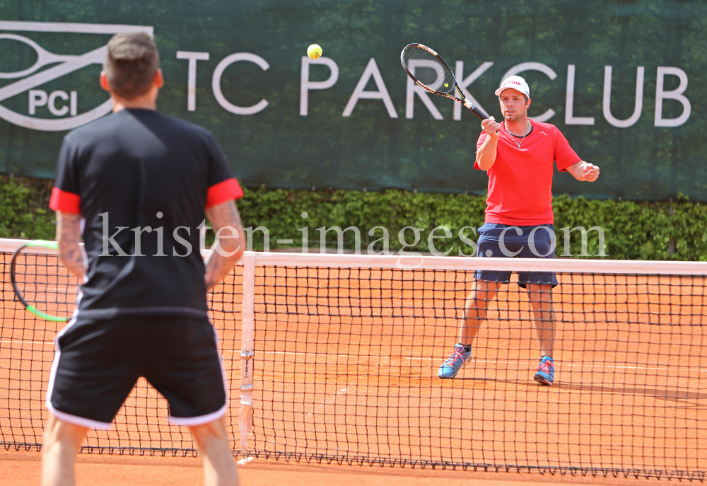 Beat Feuz - Andreas Haider-Maurer / Tennis / Training by kristen-images.com