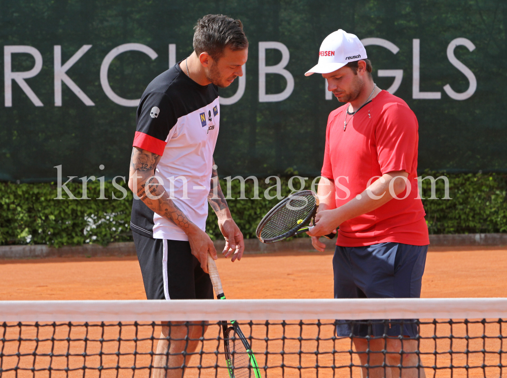 Beat Feuz - Andreas Haider-Maurer / Tennis / Training by kristen-images.com