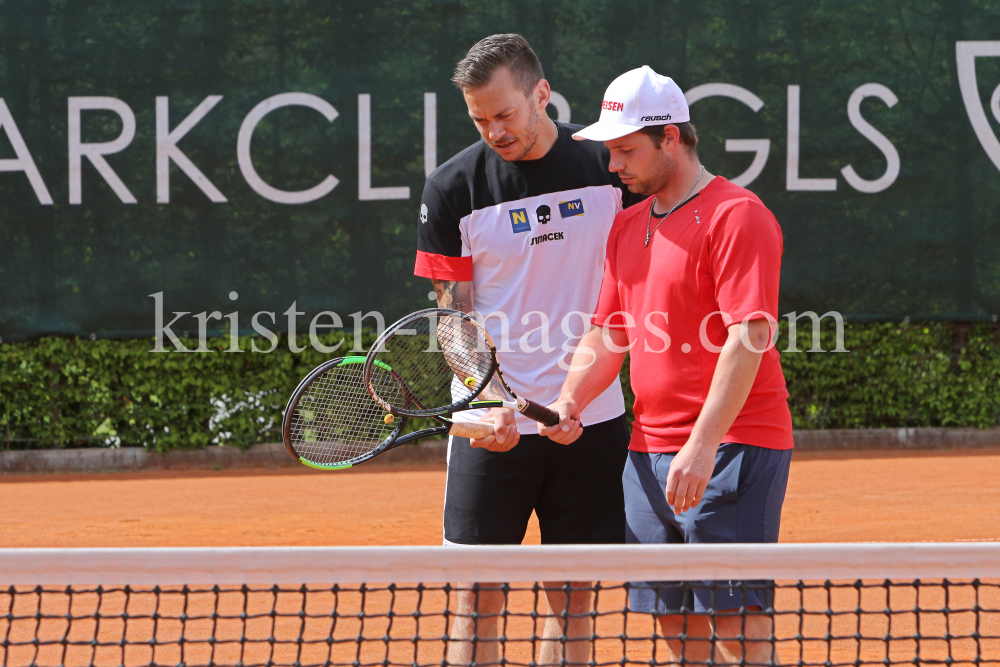 Beat Feuz - Andreas Haider-Maurer / Tennis / Training by kristen-images.com