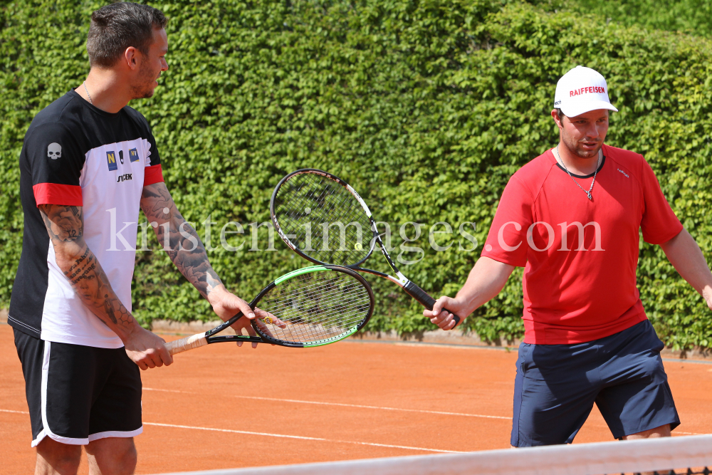 Beat Feuz - Andreas Haider-Maurer / Tennis / Training by kristen-images.com