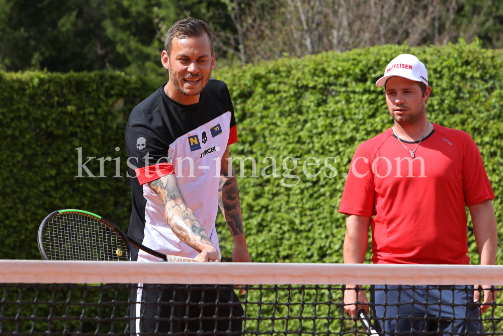 Beat Feuz - Andreas Haider-Maurer / Tennis / Training by kristen-images.com