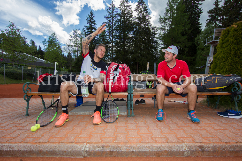 Beat Feuz - Andreas Haider-Maurer / Tennis / Training by kristen-images.com