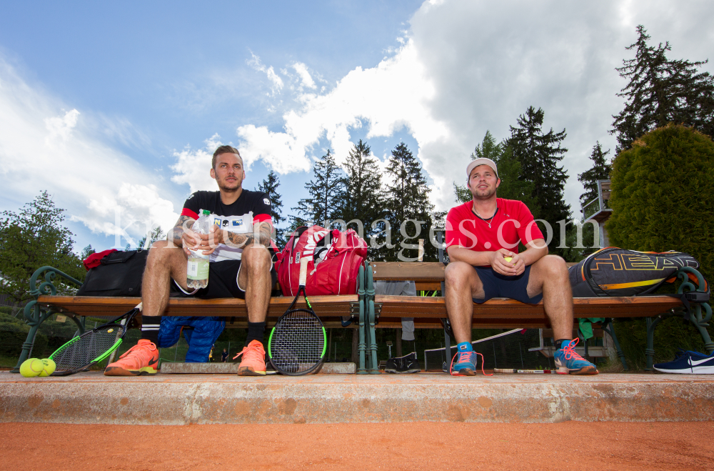 Beat Feuz - Andreas Haider-Maurer / Tennis / Training by kristen-images.com