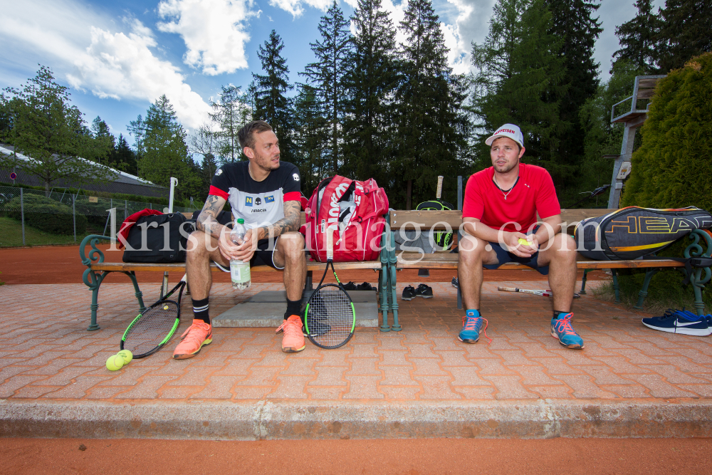 Beat Feuz - Andreas Haider-Maurer / Tennis / Training by kristen-images.com