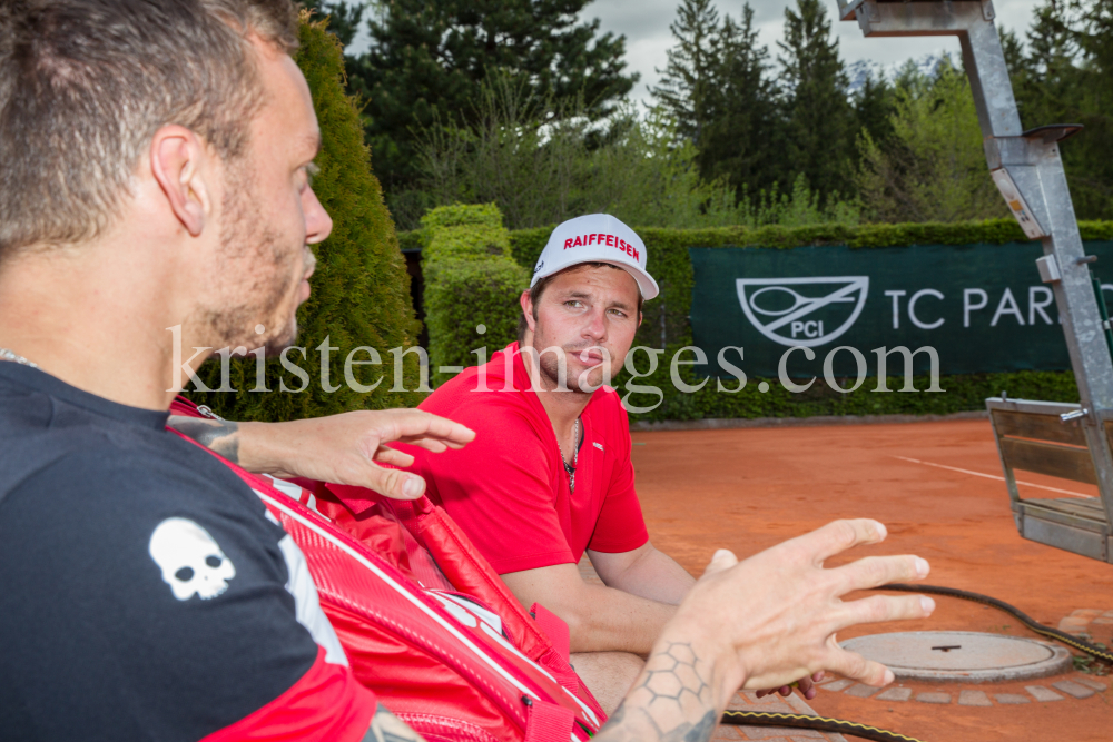 Beat Feuz - Andreas Haider-Maurer / Tennis / Training by kristen-images.com