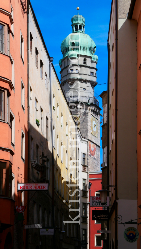 Altstadt von Innsbruck mit Stadtturm, Tirol, Austria by kristen-images.com