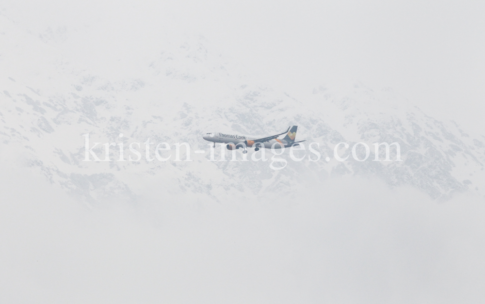 Thomas Cook Flugzeug / Landeanflug Innsbruck, Tirol, Austria by kristen-images.com