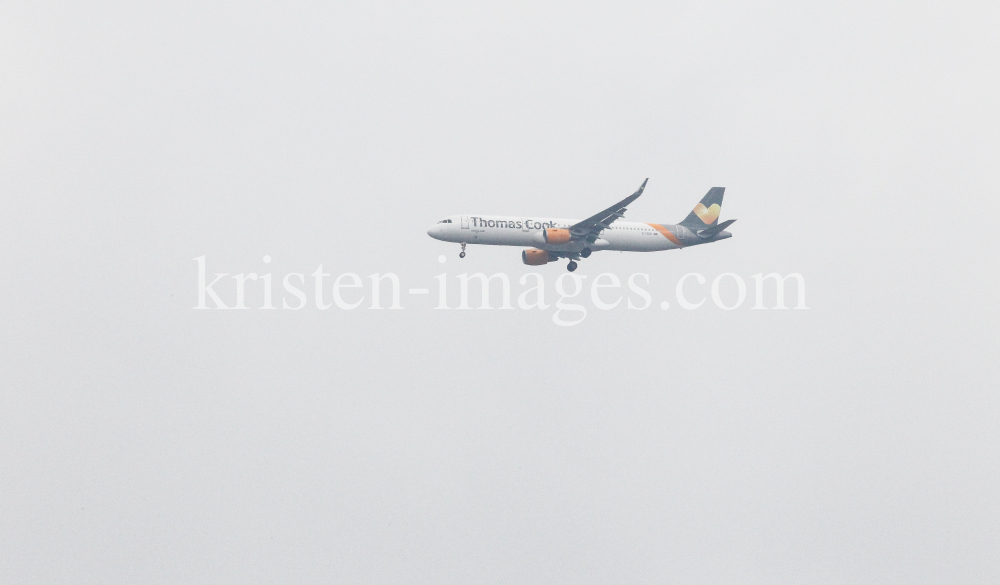 Thomas Cook Flugzeug / Landeanflug Innsbruck, Tirol, Austria by kristen-images.com