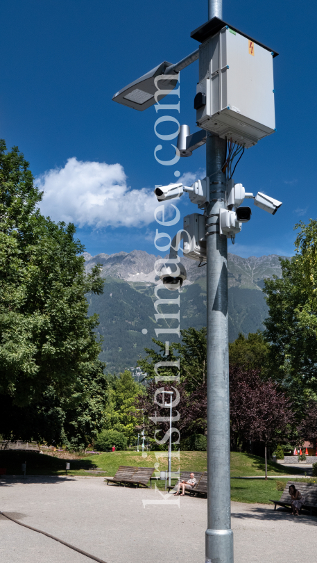 Videoüberwachung, Rapoldipark, Innsbruck, Tirol, Austria by kristen-images.com