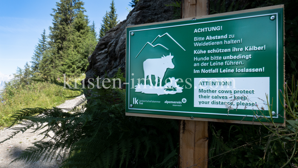 Verhaltensregeln für Alm-Wanderer by kristen-images.com