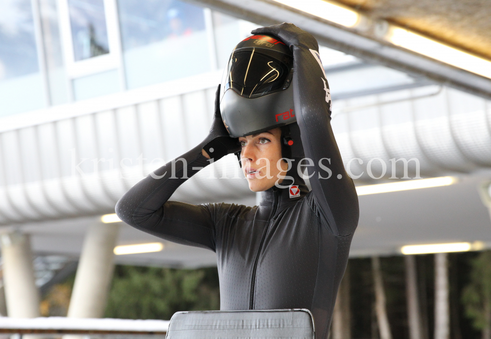 Janine Flock (AUT) / Skeleton / Bobbahn Innsbruck-Igls by kristen-images.com