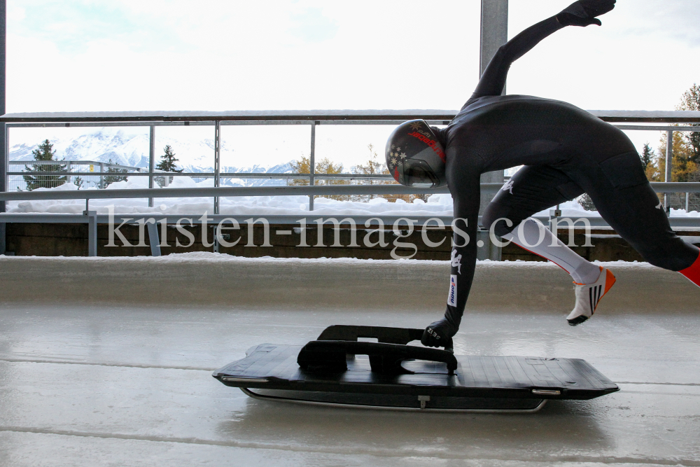 Janine Flock (AUT) / Skeleton / Bobbahn Innsbruck-Igls by kristen-images.com