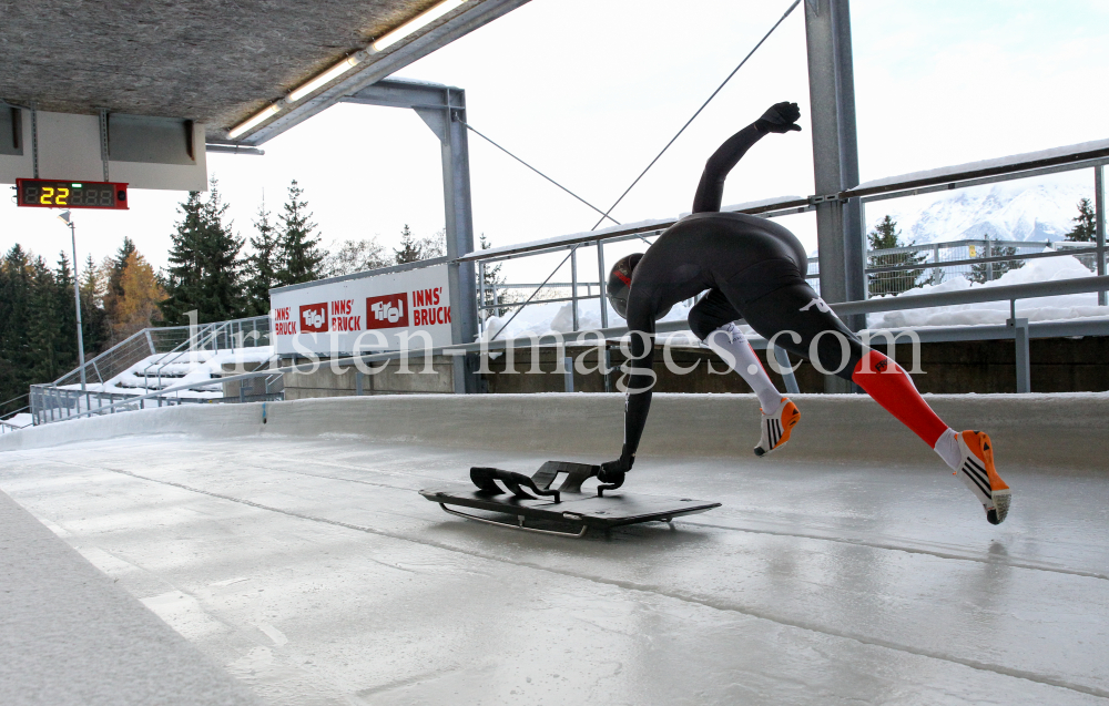 Janine Flock (AUT) / Skeleton / Bobbahn Innsbruck-Igls by kristen-images.com