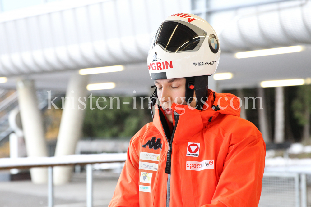 Samuel Maier (AUT) / Skeleton / Bobbahn Innsbruck-Igls by kristen-images.com