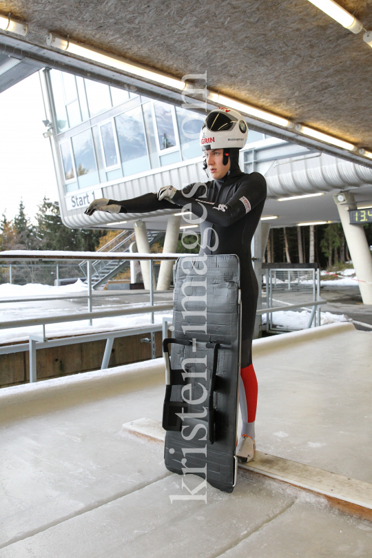 Samuel Maier (AUT) / Skeleton / Bobbahn Innsbruck-Igls by kristen-images.com