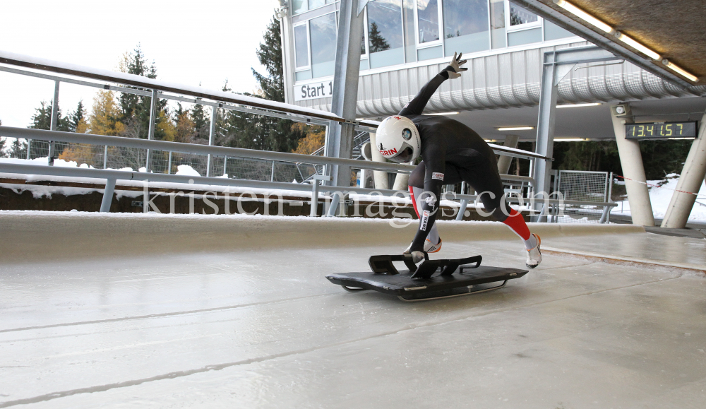 Samuel Maier (AUT) / Skeleton / Bobbahn Innsbruck-Igls by kristen-images.com