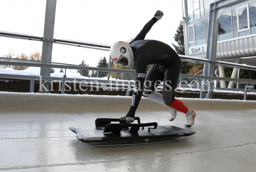 Samuel Maier (AUT) / Skeleton / Bobbahn Innsbruck-Igls by kristen-images.com