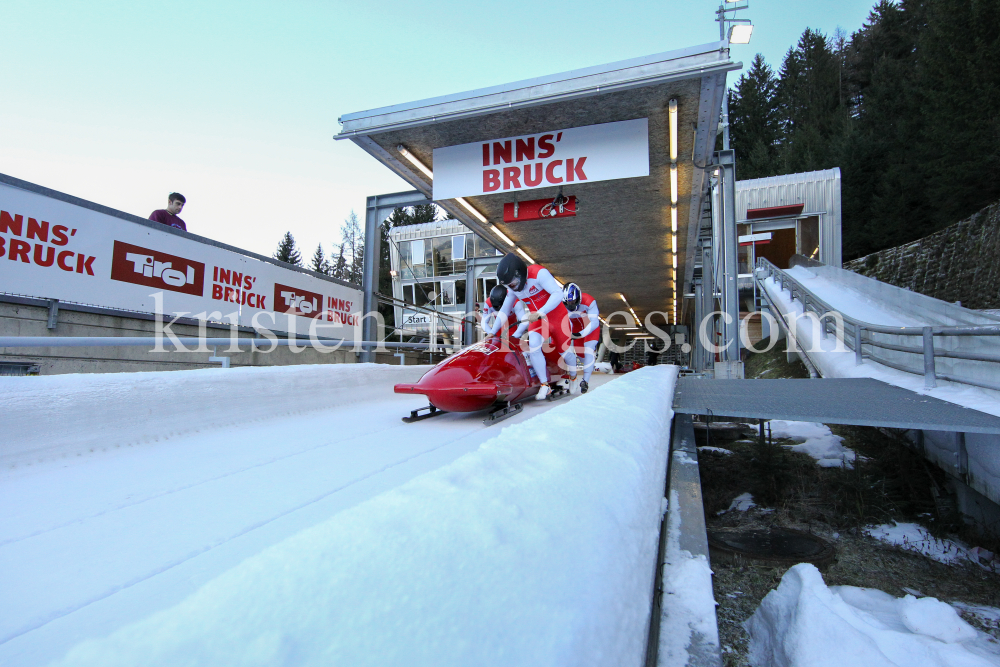 Bobbahn Innsbruck-Igls, Tirol, Austria / 4er Bob by kristen-images.com
