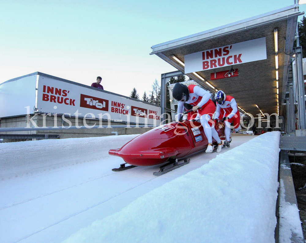 Bobbahn Innsbruck-Igls, Tirol, Austria / 4er Bob by kristen-images.com