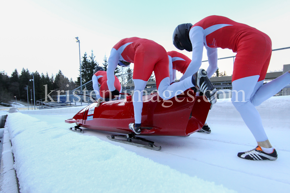 Bobbahn Innsbruck-Igls, Tirol, Austria / 4er Bob by kristen-images.com