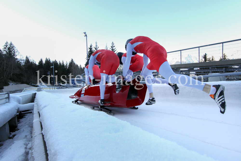 Bobbahn Innsbruck-Igls, Tirol, Austria / 4er Bob by kristen-images.com