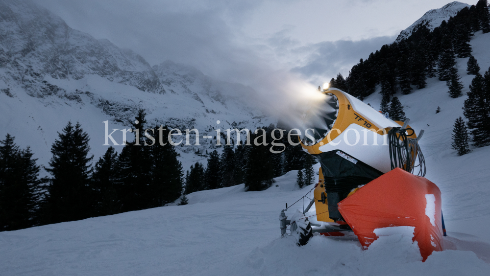 Stubaier Gletscher, Stubaital, Tirol, Austria / Schneekanone by kristen-images.com