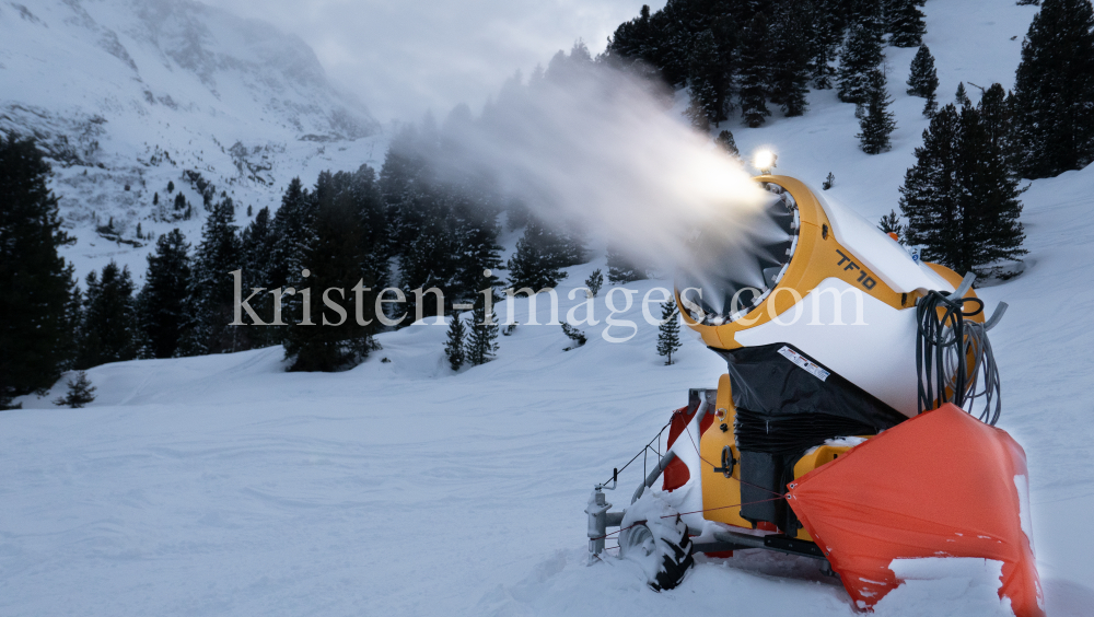 Stubaier Gletscher, Stubaital, Tirol, Austria / Schneekanone by kristen-images.com