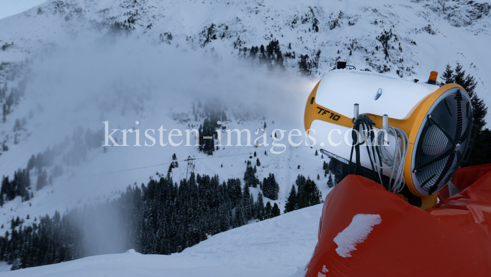 Stubaier Gletscher, Stubaital, Tirol, Austria / Schneekanone by kristen-images.com