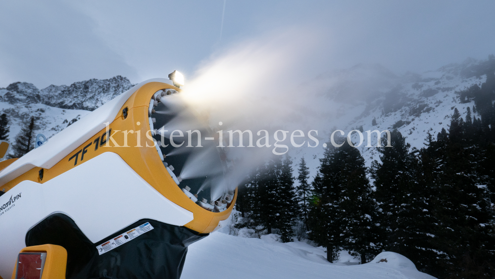 Stubaier Gletscher, Stubaital, Tirol, Austria / Schneekanone by kristen-images.com