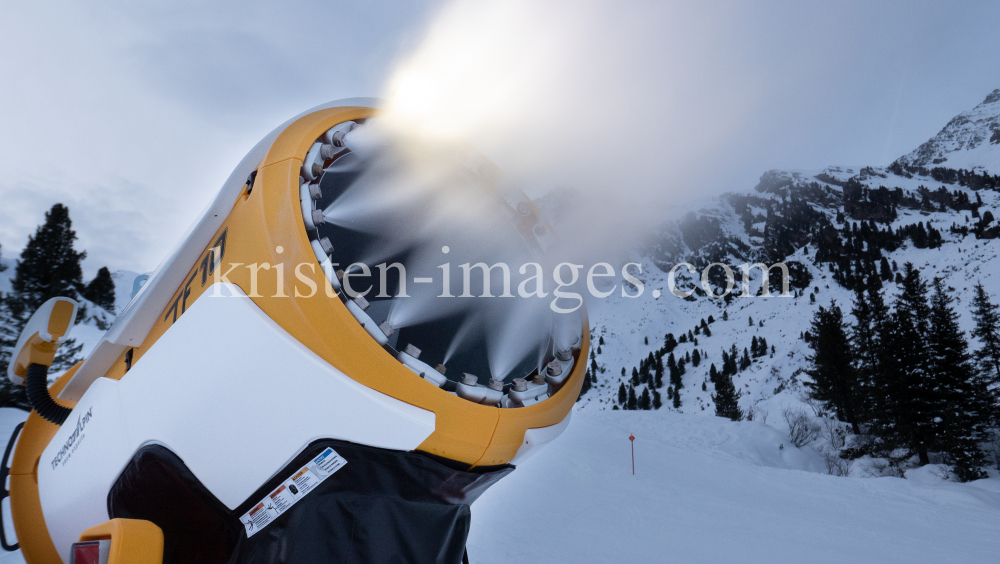 Stubaier Gletscher, Stubaital, Tirol, Austria / Schneekanone by kristen-images.com