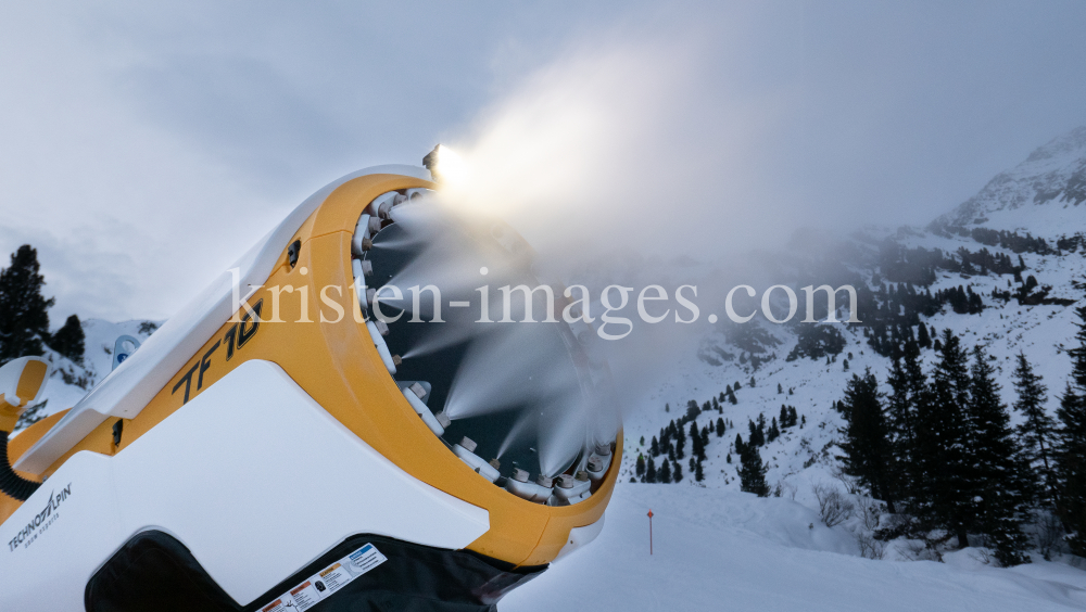 Stubaier Gletscher, Stubaital, Tirol, Austria / Schneekanone by kristen-images.com