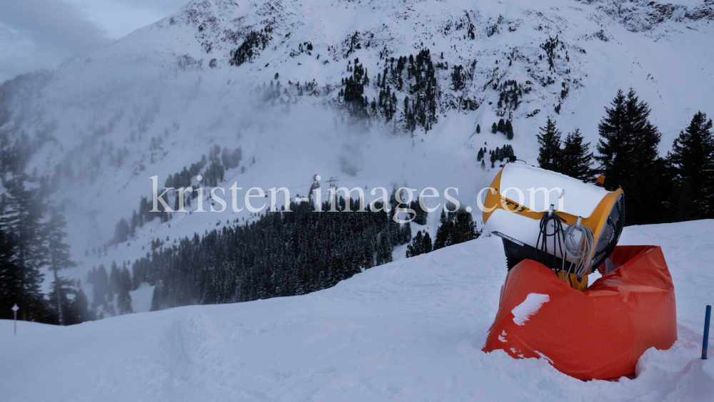 Stubaier Gletscher, Stubaital, Tirol, Austria / Schneekanone by kristen-images.com