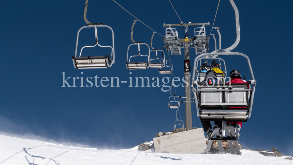 Stubaier Gletscher, Tirol, Austria / Pfaffengrat  Sessellift by kristen-images.com