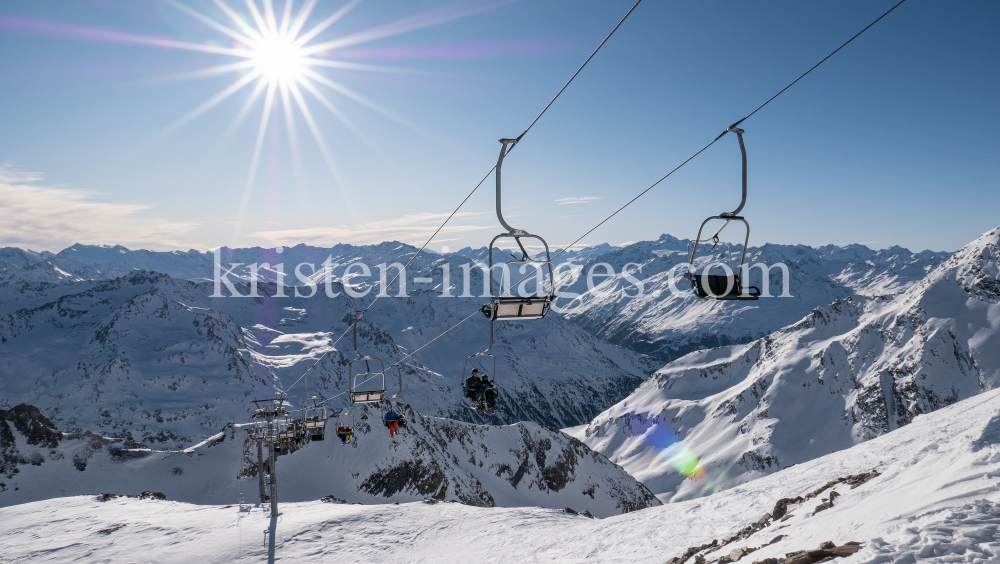 Stubaier Gletscher, Tirol, Austria / Wildspitz Sessellift by kristen-images.com