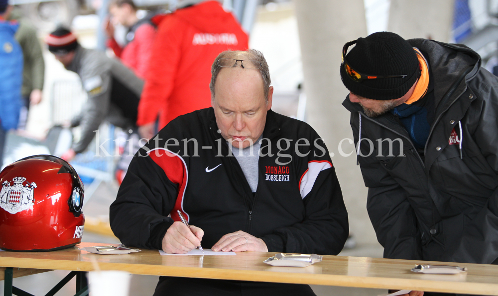 Fürst Albert II. von Monco / Skeleton Europapokal der Senioren / Innsbruck-Igls by kristen-images.com