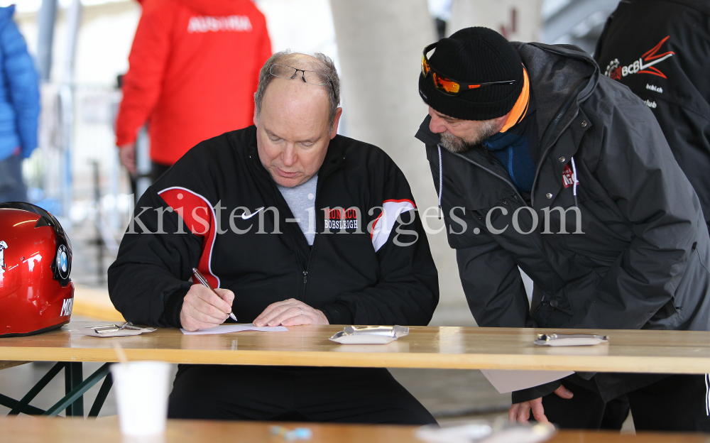 Fürst Albert II. von Monco / Skeleton Europapokal der Senioren / Innsbruck-Igls by kristen-images.com