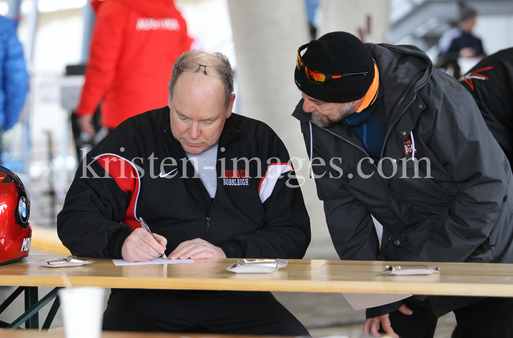 Fürst Albert II. von Monco / Skeleton Europapokal der Senioren / Innsbruck-Igls by kristen-images.com