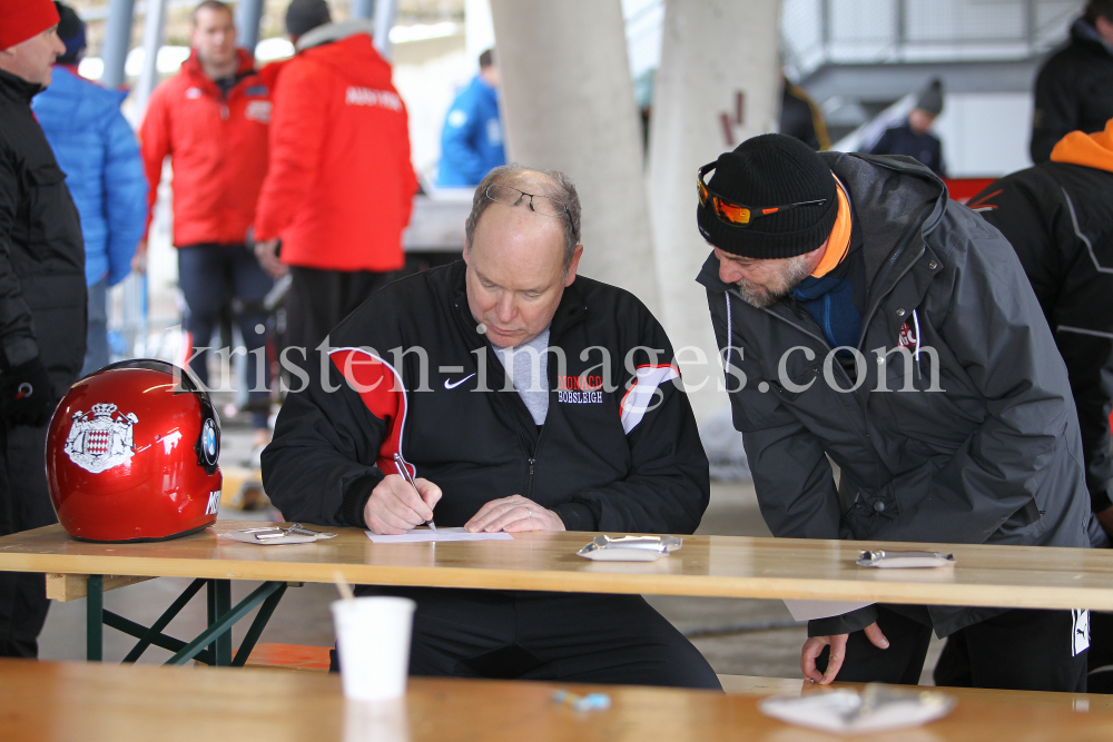 Fürst Albert II. von Monco / Skeleton Europapokal der Senioren / Innsbruck-Igls by kristen-images.com