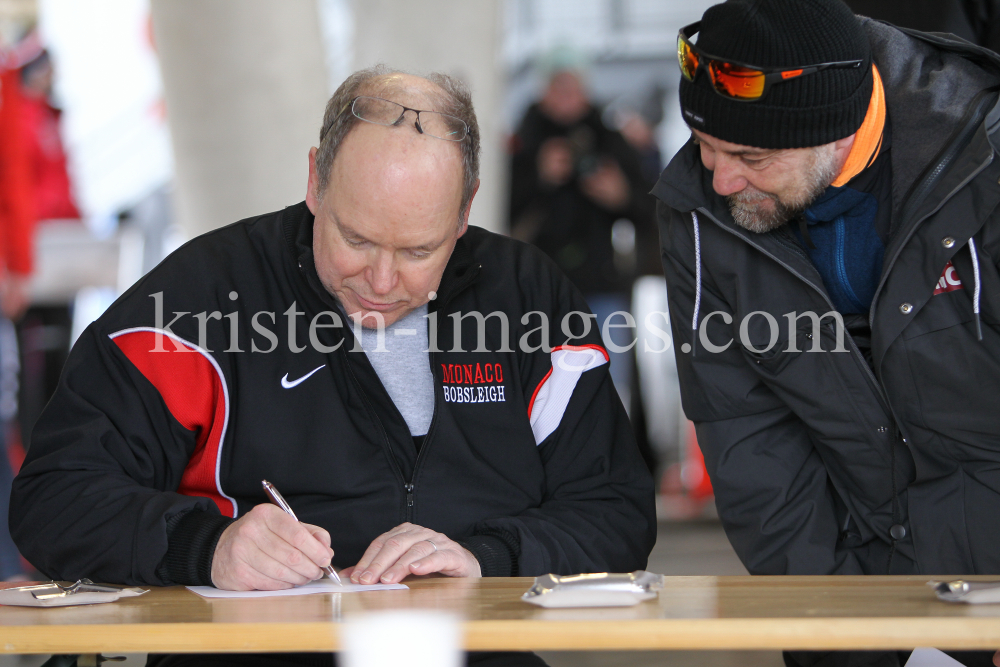 Fürst Albert II. von Monco / Skeleton Europapokal der Senioren / Innsbruck-Igls by kristen-images.com