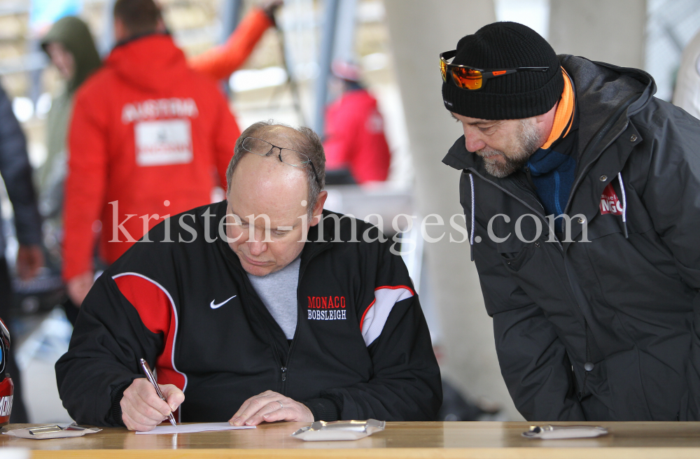 Fürst Albert II. von Monco / Skeleton Europapokal der Senioren / Innsbruck-Igls by kristen-images.com