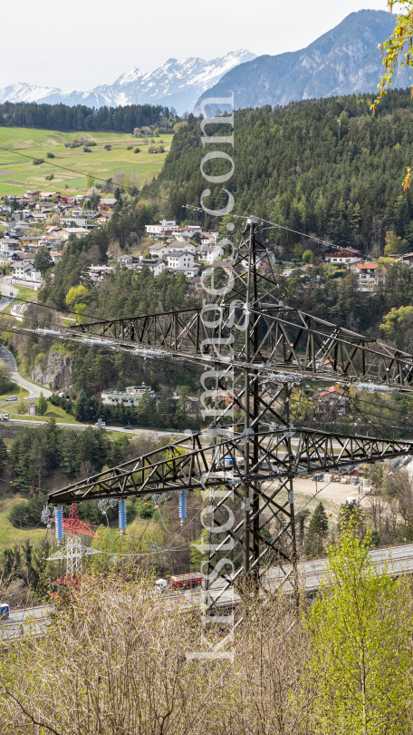 Umspannwerk Vill, Tirol, Austria / Hochspannungsmast, Hochspannungsleitung by kristen-images.com