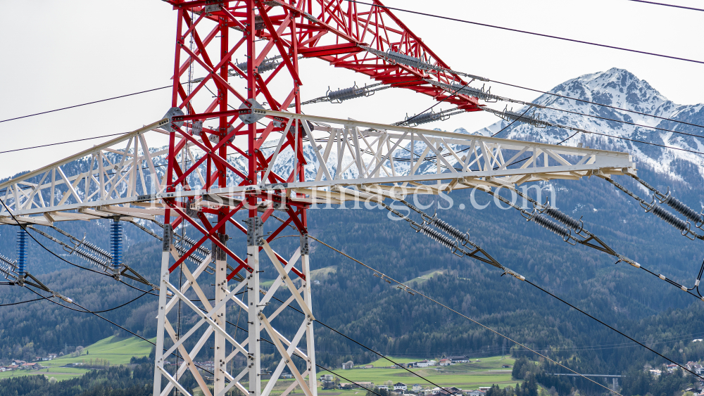 Umspannwerk Vill, Tirol, Austria / Hochspannungsmast, Hochspannungsleitung by kristen-images.com