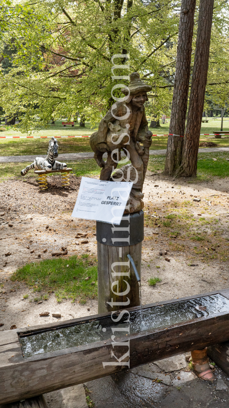 Spielplatz gesperrt / Kurpark Igls, Innsbruck, Tirol, Austria by kristen-images.com