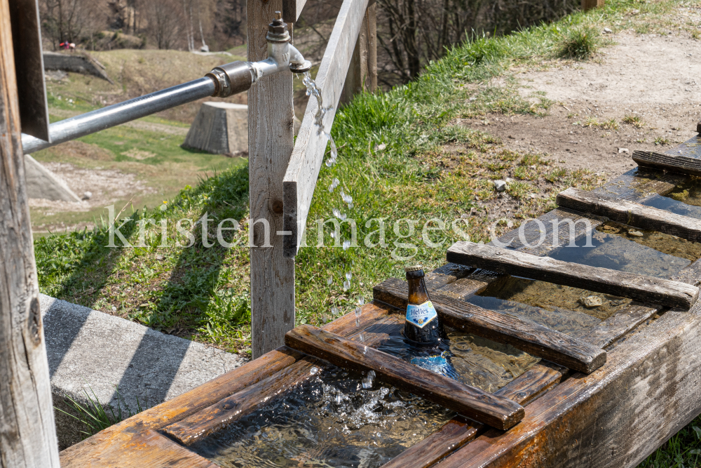 Bier im Brunnen / Arzler Alm, Nordkette, Innsbruck, Tirol, Austria by kristen-images.com