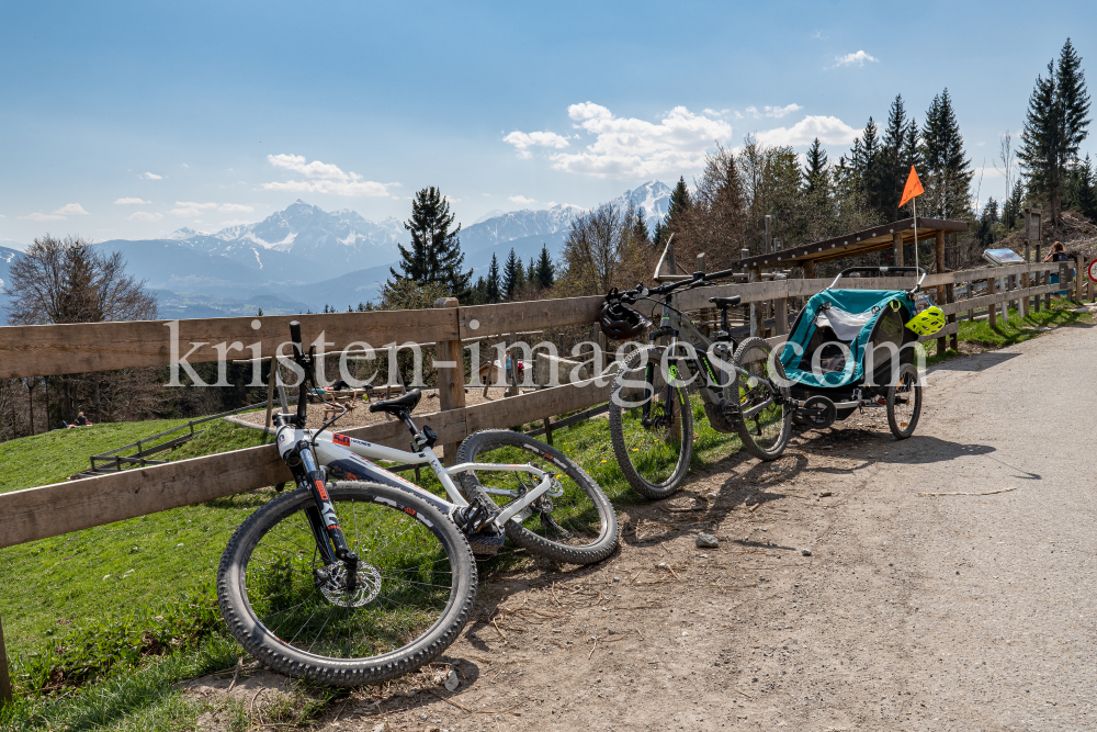 Mountainbikes / Arzler Alm, Nordkette, Innsbruck, Tirol, Austria by kristen-images.com