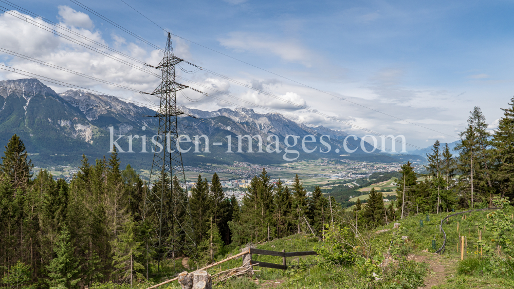 Hochspannungsmast, Hochspannungsleitung / Lanser Kopf, Paschberg, Lans, Tirol, Austria by kristen-images.com