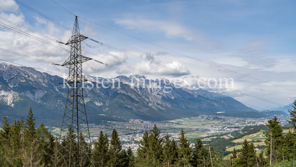 Hochspannungsmast, Hochspannungsleitung / Lanser Kopf, Paschberg, Lans, Tirol, Austria by kristen-images.com