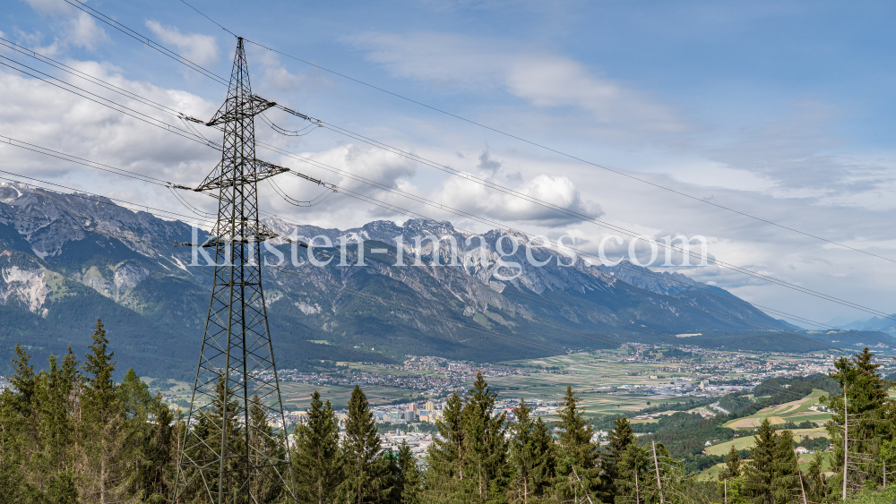 Hochspannungsmast, Hochspannungsleitung / Lanser Kopf, Paschberg, Lans, Tirol, Austria by kristen-images.com